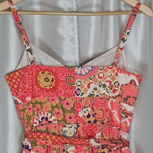 J. Crew Women's Floral Sleeveless Button Down Dress Pockets Belted Fairy Chic 6 - Picture 12 of 16